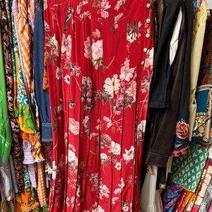 The Kooples Red Floral Skirt